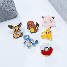img 2 attached to 🔥 Набор из 6 значков для Fans Pikachu, Charmander, Bulbasaur, Squirtle - кушонные значки для рюкзаков и подарков, Pocket Monster