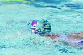 img 2 attached to Fancy Finis Mermaid Kid’s Silicone Swim Cap – Dive into the Pool in Style!