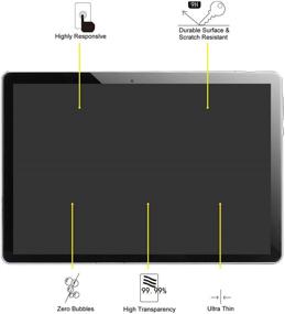 img 2 attached to 📱 Transwon Glass Screen Protector for Meberry M7/ AWOW UTBook/ AOYODKG A22 Tablet - 2 Pack, Meberry M7 Tablet Screen Protector, AWOW 10.1 Inch Tablet Screen Protector (UTBook)