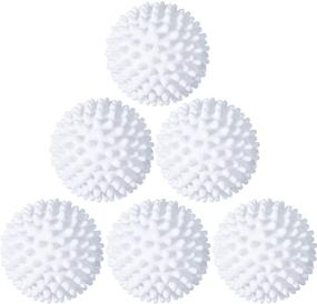 img 4 attached to 🧺 Efficient 6-Piece Laundry Drying Balls: Reusable Dryer Balls, Soften Clothes, Replace Fabric Softener, Save Time & Money! - White