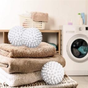 img 2 attached to 🧺 Efficient 6-Piece Laundry Drying Balls: Reusable Dryer Balls, Soften Clothes, Replace Fabric Softener, Save Time & Money! - White