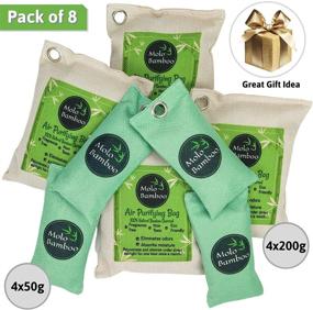 img 3 attached to 🌿 Molo 8-Pack of Bamboo Charcoal Air Purifying Bags for Home, Car, Shoes, and Pet Areas – Activated Charcoal for Naturally Freshened Air