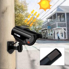 img 3 attached to 📷 AlfaView Solar Powered Bullet Fake Surveillance Camera: LED Flashing Light, Outdoor/Indoor Security CCTV Dome Camera for Home/Business