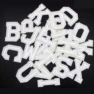 🧵 26-piece white alphabet embroidered patches: letter iron-on sew-on appliques for personalized name badge decoration, clothing repair, hat shirt jacket shoe (a-z) logo