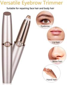 img 2 attached to ✨ Rechargeable Eyebrow Trimmer: Painlessly Shape and Define Your Brows with Precision - Portable Electric Eyebrow Razor Tool for Women