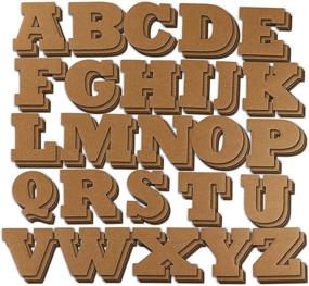 img 4 attached to Juvale 104 Piece Cardboard Alphabet Letters Set for Kids Crafts, Stencils & Decor - 3x3 Inch Size