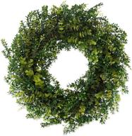 🌿 the wreath depot arbor artificial boxwood wreath 22 inch: year round full green wreath with outdoor display approval and gift box included логотип