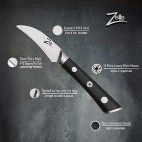 img 3 attached to 🐦 Zelite Infinity Bird’s Beak Paring Knife 2.75 Inch - Premium Japanese Steel, Pakkawood Handle & Leather Sheath