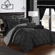 🛏️ chic home cs0575-an 20 piece jacksonville complete bedroom set - king size, black logo
