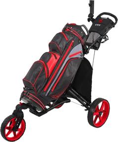 img 3 attached to KVV 3 Wheel 360 Rotating Front Wheel Golf Push Cart: Quick Open and Close in ONE Second with Free Umbrella Holder