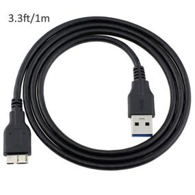 img 2 attached to 🔌 QCEs USB 3.0 A Male to Micro B Кабель 3.3FT провод - Совместим с WD My Passport и Elements Переносной Внешний Жесткий Диск, Toshiba, Seagate, Samsung Galaxy S5, Note 3