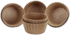 img 3 attached to 🧁 Premium Odorless Cupcake Liners - 200-Count Natural Greaseproof Paper Muffin Baking Cups by Gifbera