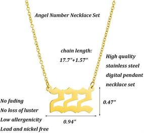 img 3 attached to SOOWOOT Necklace Pendants Numerology Jewelry