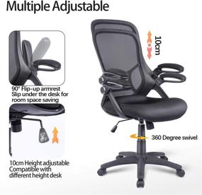 img 1 attached to Ergonomic Computer Comfortable Flip Up Adjustable Furniture