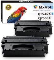 🖨️ mvtoner compatible replacement toner cartridge for hp 53x q7553x 49x q5949x - for use with hp laserjet m2727 p2014 p2015 1320 p2010 printer (2-pack, black) logo