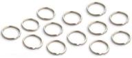 🔑 12 pack of 24mm split rings key chain connectors made of steel logo