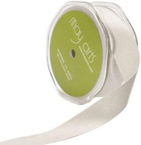 img 1 attached to 🎀 Luxurious and Stylish May Arts 5/8-Inch Silver Faux Suede Ribbon: Perfect for Elegant Crafts