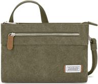 heritage small crossbody bag in sage by travelon: anti-theft design for enhanced security logo