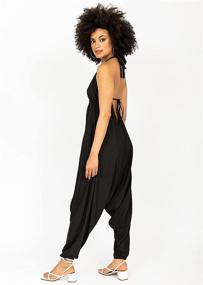 img 3 attached to 🌸 likemary Women's Harem Jumpsuit - Sexy Halter Romper - Summer Boho Jumpsuit for Women