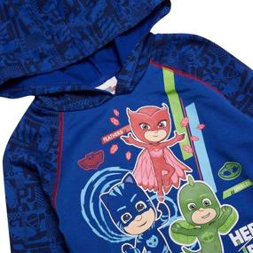 img 1 attached to 🦸 PJ Masks Toddler Boys Set - Catboy, Gekko & Owlette Costume, Owlette Hooded Sweatshirt & Pants Set