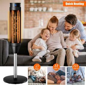 img 3 attached to 🔥 COSTWAY Ceramic Heater with Remote Control: Efficient Indoor Space Heating Solution with Timer, Thermostat, and Safety Features
