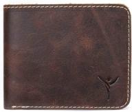 🧳 genuine leather minimalist horizontal wallet with rfid blocking logo