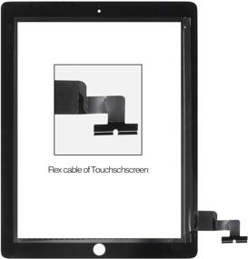img 1 attached to 📱 SRJTEK iPad 2 Touch Screen Replacement Kit: A1397 A1395 A1396, Touch Digitizer Glass Parts in Black, with Home Button, Cameral Holder, Pre-Installed Adhesive, and Middle Frame Bezel