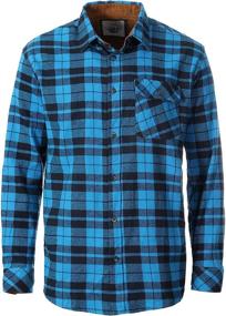 img 4 attached to Gioberti Brushed Checkered Corduroy Contrast Men's Clothing for Shirts