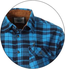 img 3 attached to Gioberti Brushed Checkered Corduroy Contrast Men's Clothing for Shirts