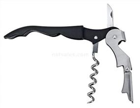 img 2 attached to New Star Foodservice 48223 Folding Waiter's Wine Opener with Bird-Style Handle, Black - Corkscrew and Beer Cap Opener included