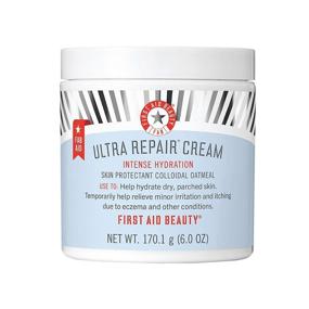 img 4 attached to Крем "First Aid Beauty Ultra Repair Cream": Интенсивное увлажнение для лица и тела - 6 унций.