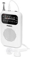 📻 prunus j-777 portable pocket radios - compact am fm walkman radio with enhanced reception, battery operated transistor radio supporting 2 aaa, comes with headphone & speaker ideal for walk/jogging/gym/camping logo