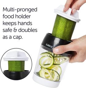 img 1 attached to 🥒 Fullstar Veggie Spiralizer - 4-in-1 Zucchini Spaghetti Maker, Zoodle Maker, Vegetable Slicer with Adjustable Handheld Spiralizer and Container