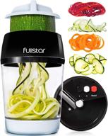 🥒 fullstar veggie spiralizer - 4-in-1 zucchini spaghetti maker, zoodle maker, vegetable slicer with adjustable handheld spiralizer and container logo