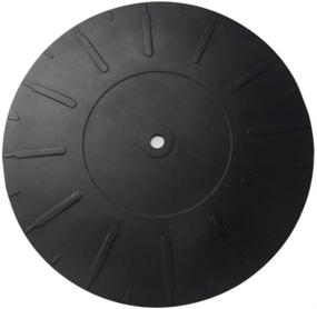img 2 attached to 🔘 Черная резиновая силиконовая подложка для проигрывателя с поверхностью - 7-дюймовая подставка для дисков, улучшающая производительность виниловых проигрывателей LP