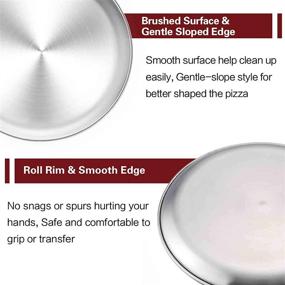 img 2 attached to 🍕 Review: TeamFar 12 inch Stainless Steel Pizza Pan - Healthy, Heavy Duty, and Easy to Clean