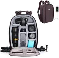 caden professional camera backpack: waterproof dslr bag with usb charging port and rain cover - ideal for women and men, sony canon nikon camera case with laptop compartment for photography, lens, tripod, and accessories logo