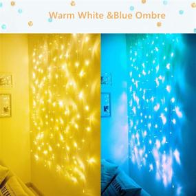 img 2 attached to 🏖️ Enhance your Bedroom Décor with Warm White Turquoise Teal Aqua Blue Fairy Lights - Led Curtain String Lights for a Beach Nautical Sea Ocean Frozen Themed Room Decor Backdrop this Christmas