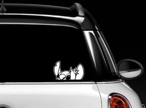 img 2 attached to 🐾 Lilo & Stitch Disney Character Vinyl Decal Sticker – Cute, Funny, 5.5-inch White Car, Truck, Van, SUV Auto Sticker