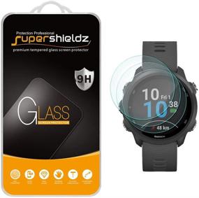 img 4 attached to 📱 Окончательная защита: (3 шт.) Защитное стекло Supershieldz для экрана Garmin Forerunner 245 и 245 Music - Защита от царапин, Гарантия без пузырей.