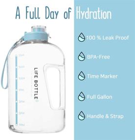 img 3 attached to 🥤 Stay Hydrated with Life Bottle! Time Marked 1 Gallon Water Bottle - Track Your Daily Water Intake - BPA Free with Leakproof Flip Top