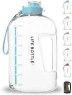 🥤 stay hydrated with life bottle! time marked 1 gallon water bottle - track your daily water intake - bpa free with leakproof flip top logo