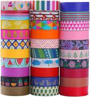 ninico 30 rolls washi tape set - colorful 🌸 flower style design, ideal for diy crafts, scrapbooking, and gift wrapping logo