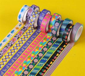 img 3 attached to Ninico 30 Rolls Washi Tape Set - Colorful 🌸 Flower Style Design, Ideal for DIY Crafts, Scrapbooking, and Gift Wrapping