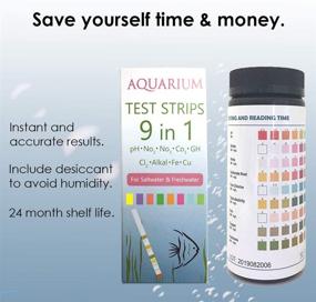 img 1 attached to 🐠 Qguai 9 in 1 Aquarium Test Strips - Saltwater Freshwater Pond Pool Spa Water Testing Kit: pH, Nitrate, Nitrite, Carbonate, Chlorine, Alkalinity, Hardness - Fast, Accurate & Convenient - 50 Strips