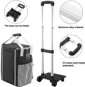 img 2 attached to 🌴 Extended Collapsible Insulated Rolling Cooler Bag – 2 in 1 Portable Beverage Cooler with Wheels Roller Bag, Leak Proof Trolley Soft Cooler Bag for BBQ, Beach Summer, Camping, Picnics, Hiking