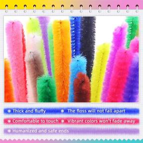 img 2 attached to 🎨 360 Count Pipe Cleaners Craft Chenille Stems with 30 Colors - DIY Crafting & Decorations, 6mm x 12inch Fuzzy Colored Chenille Stem Stick Set - Craft Supplies for Kids and Adults