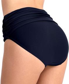 img 2 attached to 🩱 Micosuza Women's Swim Brief: Stylish High Waist Full Coverage Bikini Bottom