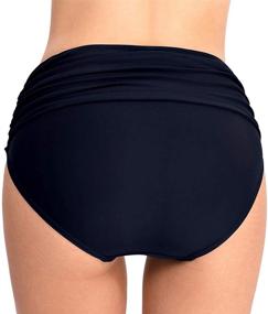 img 1 attached to 🩱 Micosuza Women's Swim Brief: Stylish High Waist Full Coverage Bikini Bottom