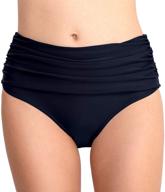 🩱 micosuza women's swim brief: stylish high waist full coverage bikini bottom logo